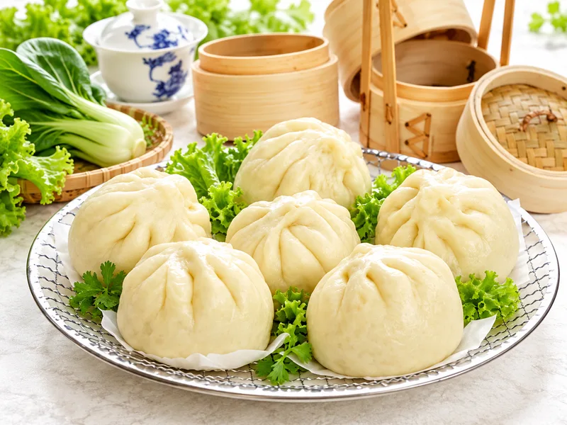 Chọn bánh bao hấp, ăn cùng rau xanh để có bữa ăn cân bằng hơn.